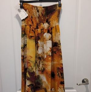 Summer Tube Dress, XL, Earth Tone Colors